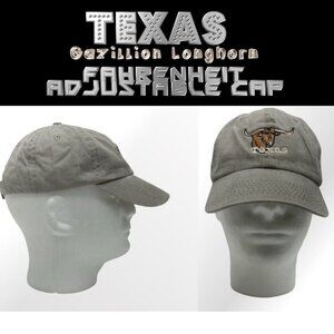 Texas Fahrenheit Longhorn Cap Hat Green Cotton 100% Adjustable UNISEX NWT